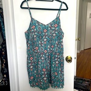 Tribal print romper sleeveless